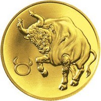 Памятная золотая монета 50 рублей 2004 года из серии «Знаки зодиака» — Телец, реверс Фото памятная золотая монета 50 рублей 2004 года из серии «Знаки зодиака» — Телец, реверс