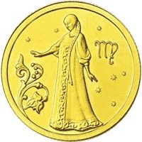 Коллекционная золотая монета 25 рублей 2005 года из серии «Знаки зодиака» — Дева, реверс Фото коллекционная золотая монета 25 рублей 2005 года из серии «Знаки зодиака» — Дева, реверс