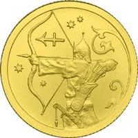 Коллекционная золотая монета 25 рублей 2005 года из серии «Знаки зодиака» — Стрелец, реверс Фото коллекционная золотая монета 25 рублей 2005 года из серии «Знаки зодиака» — Стрелец, реверс